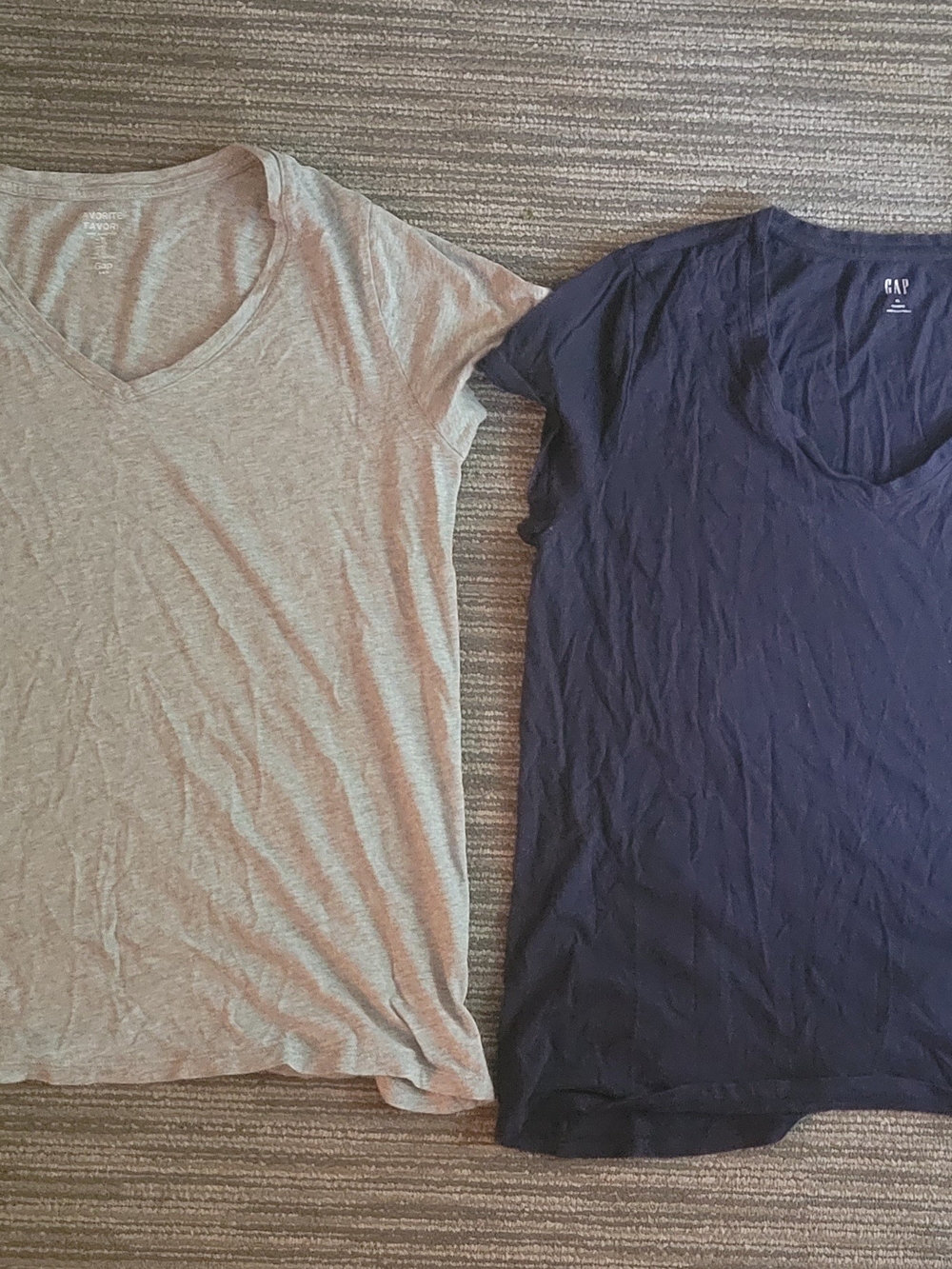 GAP  Navy and Light Gray V-Neck Tees